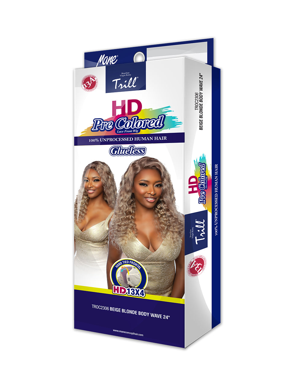 TROC2306 BEIGE BLONDE BODY WAVE 24" (13"X4")