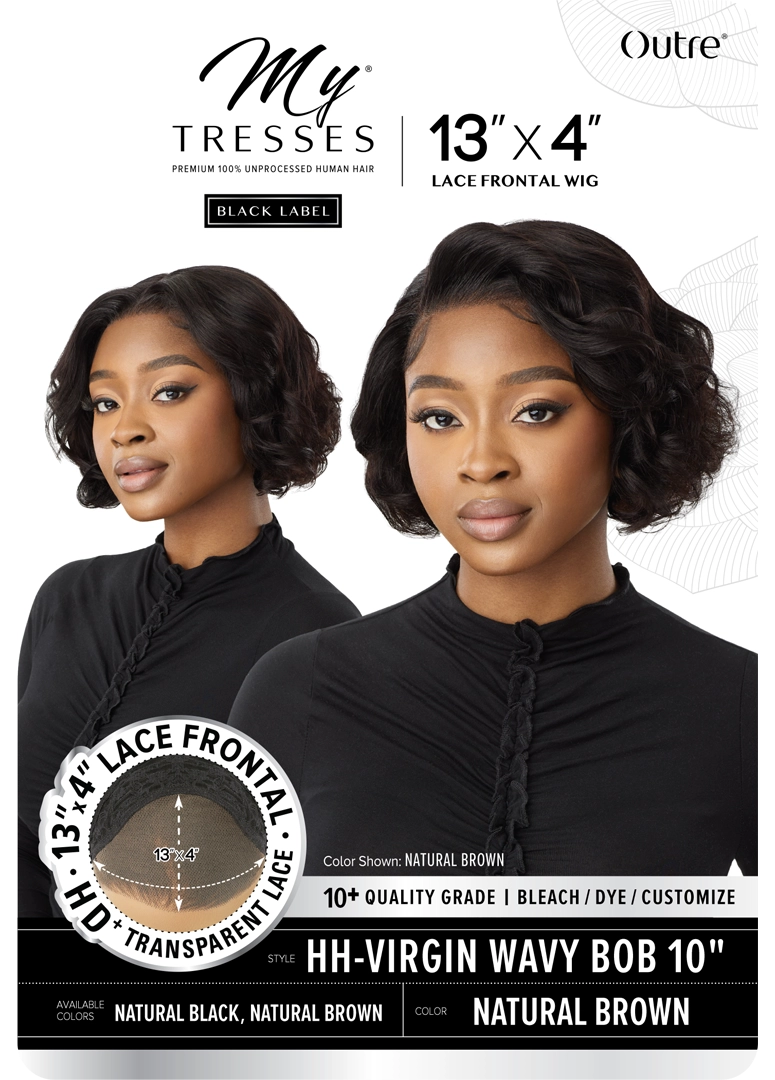 VIRGIN WAVY BOB 10" (13"x4")
