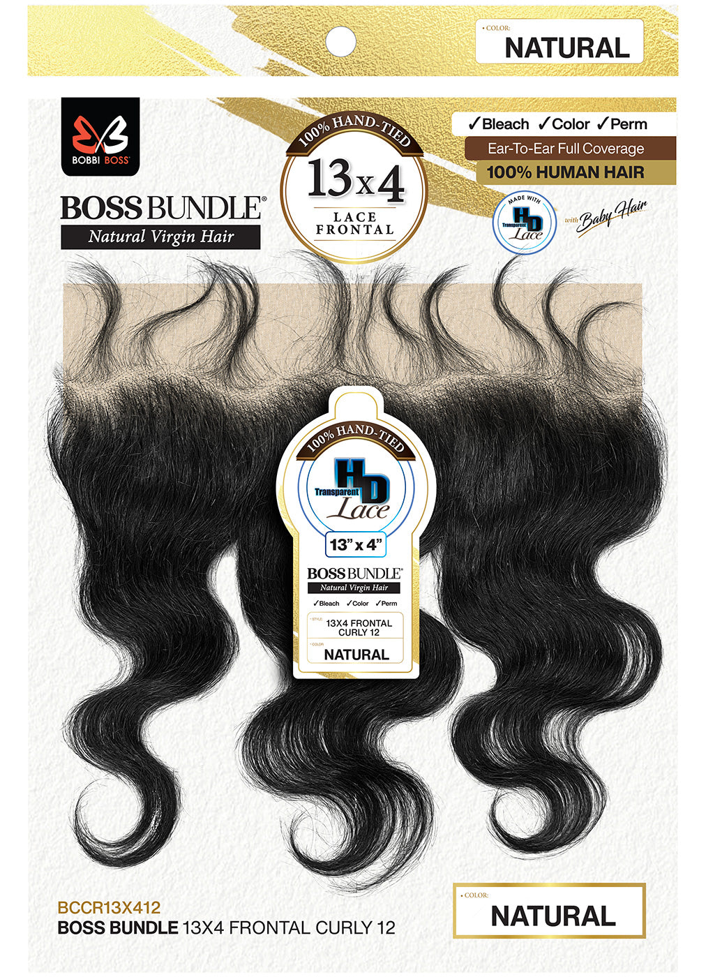 Lace Frontal - Curly 12" (13"x4")